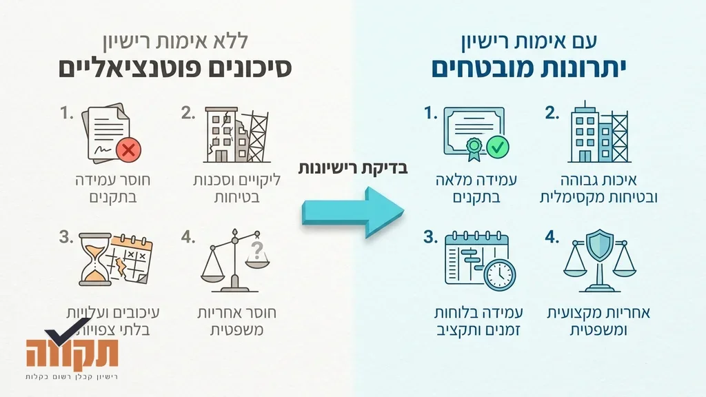 נוצר על ידי מודל בינה מלאכותית Gemini Pro חיפוש קבלן רשום לפני חתימת חוזה עבודה
